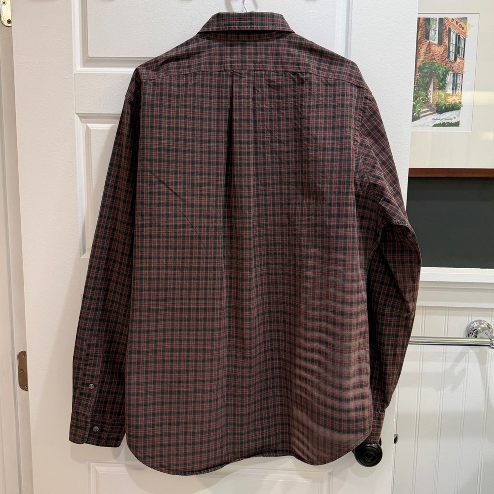 Ralph Lauren Classic Fit Plaid Brushed Flannel Shirt Large - Picture 5 of 9
